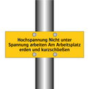 Hochspannung Nicht unter Spannung arbeiten Am Arbeitsplatz erden und kurzschließen
