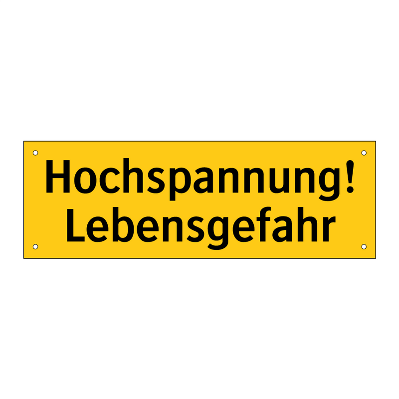 Hochspannung! Lebensgefahr