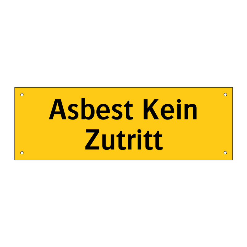 Asbest Kein Zutritt