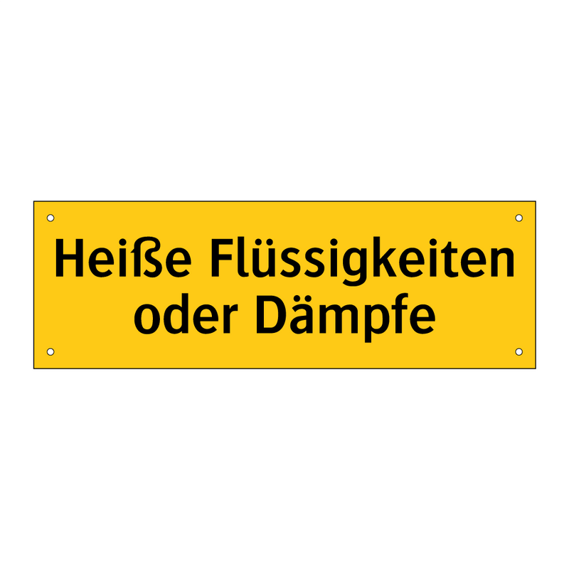 Heiße Flüssigkeiten oder Dämpfe