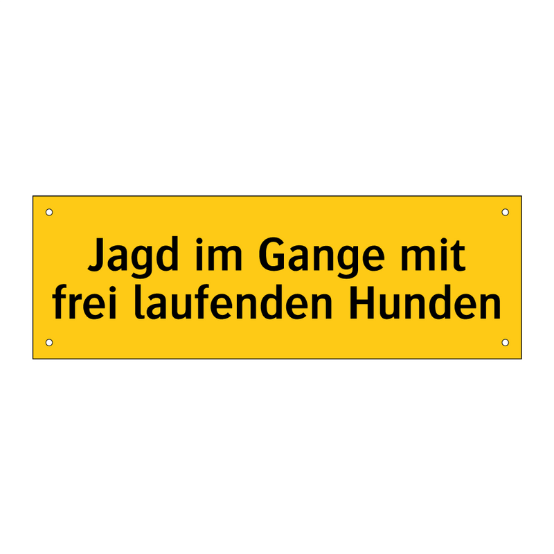 Jagd im Gange mit frei laufenden Hunden