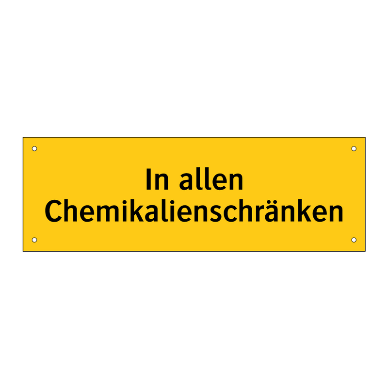 In allen Chemikalienschränken