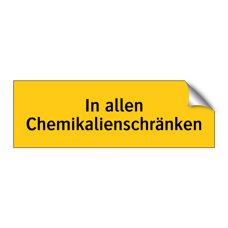 In allen Chemikalienschränken