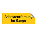 Asbestentfernung im Gange
