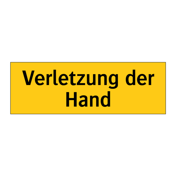 Verletzung der Hand
