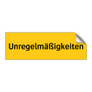 Unregelmäßigkeiten