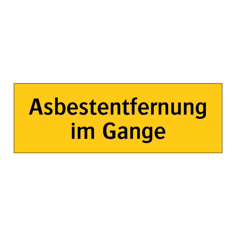 Asbestentfernung im Gange