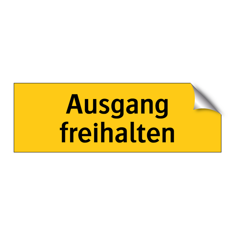 Ausgang freihalten