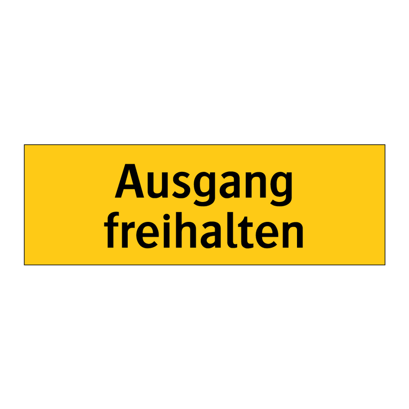 Ausgang freihalten