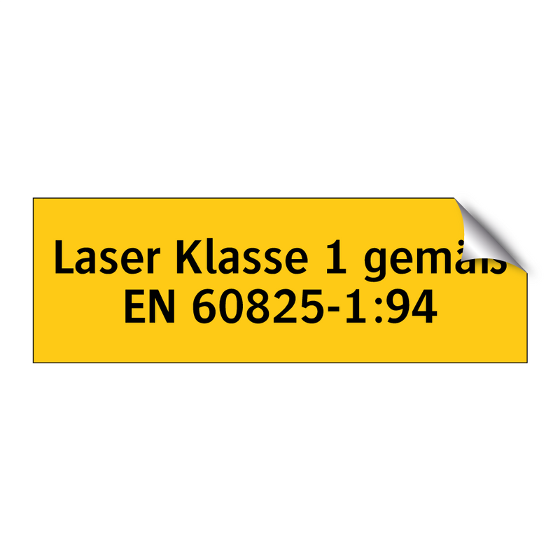 Laser Klasse 1 gemäß EN 60825-1:94