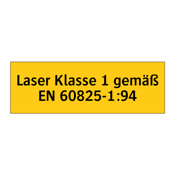 Laser Klasse 1 gemäß EN 60825-1:94