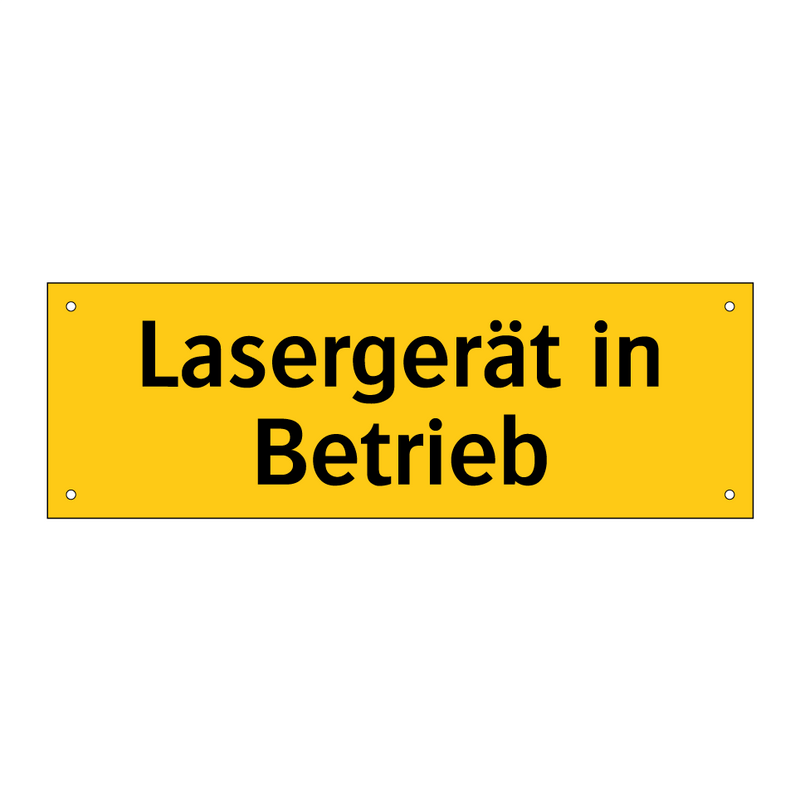 Lasergerät in Betrieb