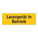 Lasergerät in Betrieb
