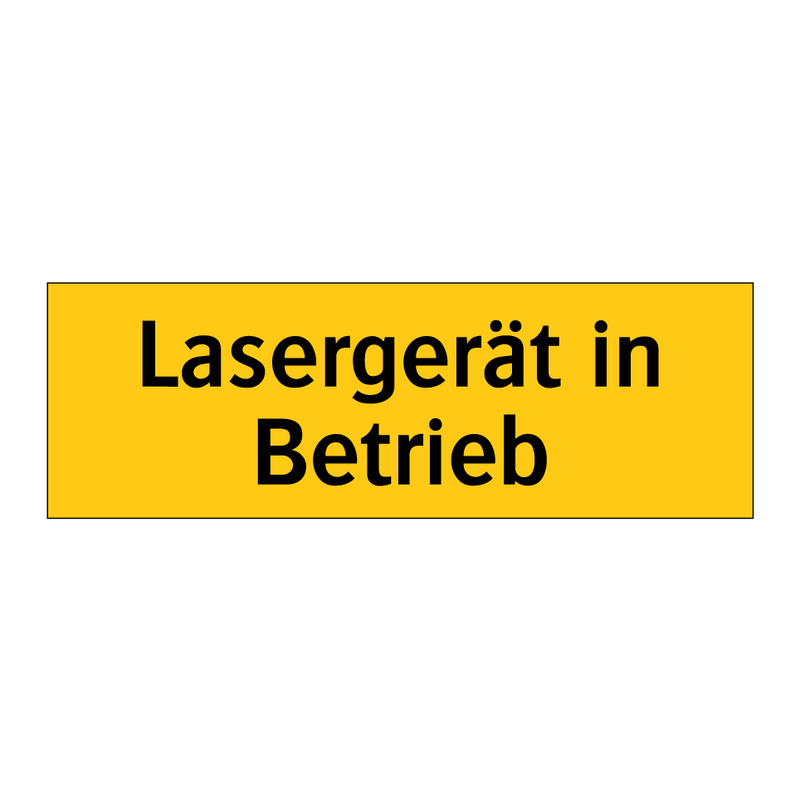 Lasergerät in Betrieb