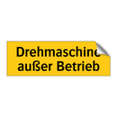 Drehmaschine außer Betrieb