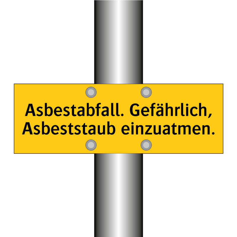 Asbestabfall. Gefährlich, Asbeststaub einzuatmen.