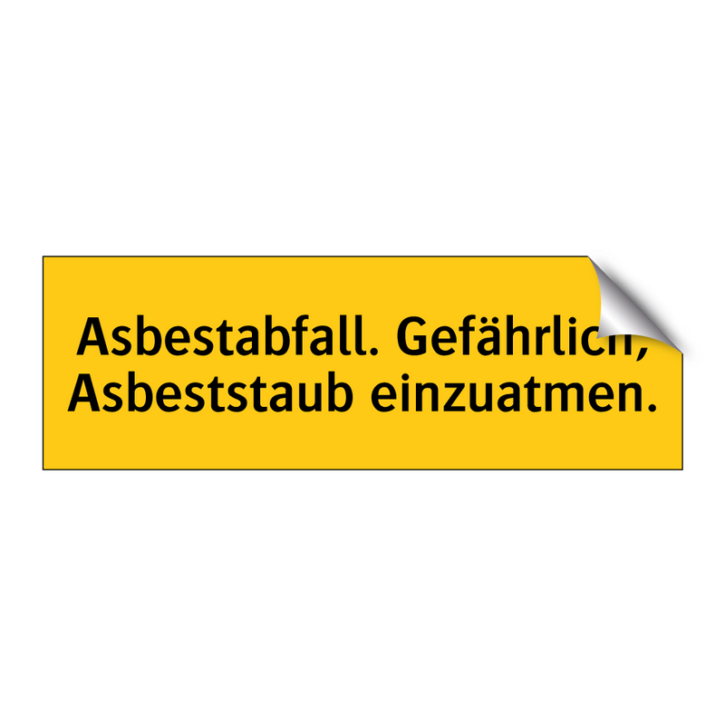 Asbestabfall. Gefährlich, Asbeststaub einzuatmen.