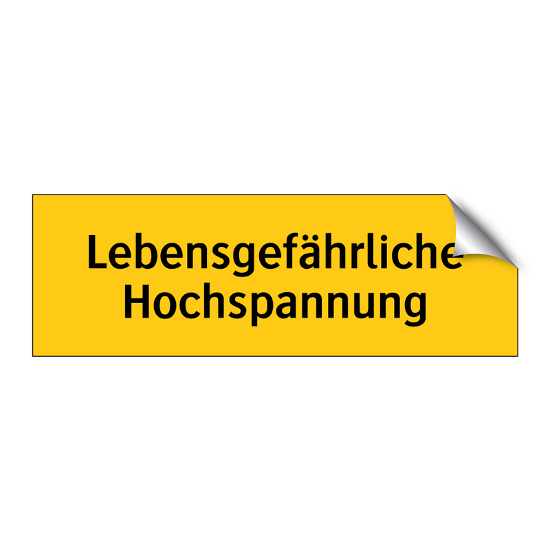 Lebensgefährliche Hochspannung
