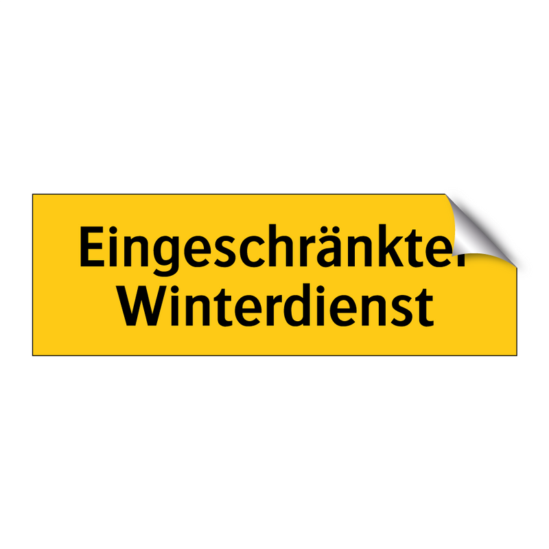 Eingeschränkter Winterdienst