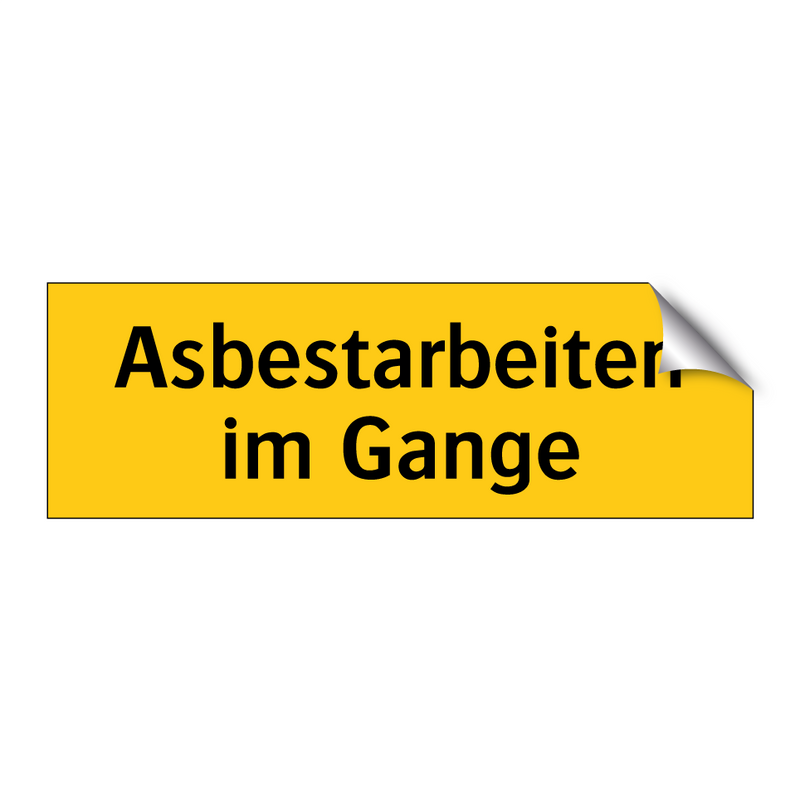 Asbestarbeiten im Gange