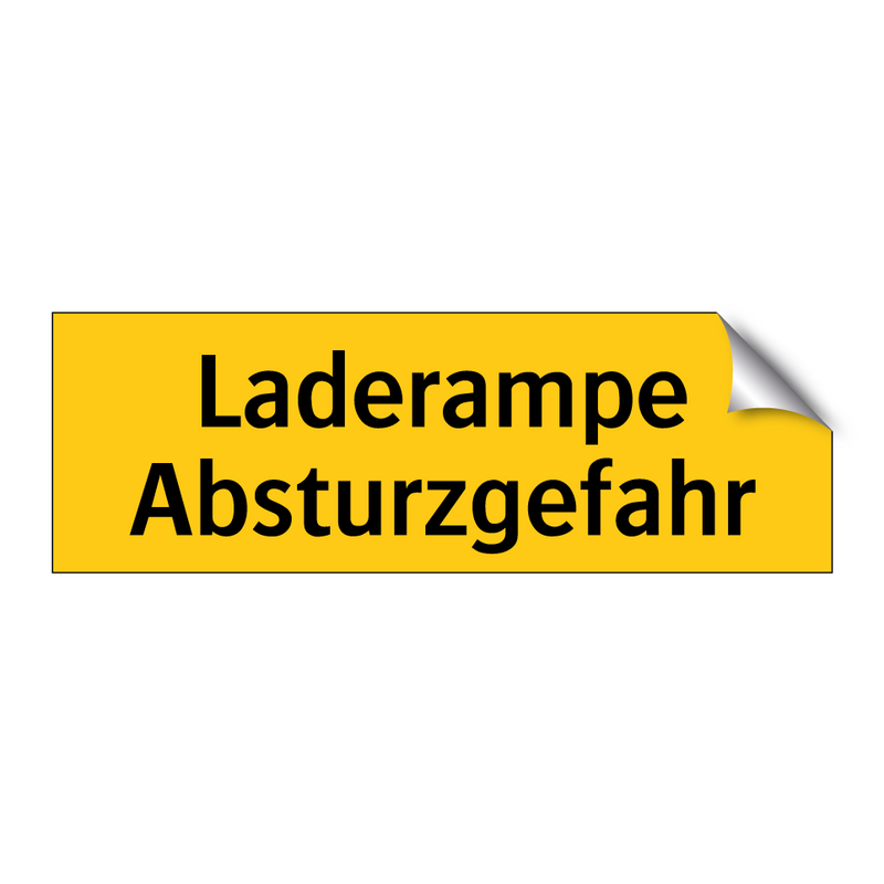 Laderampe Absturzgefahr