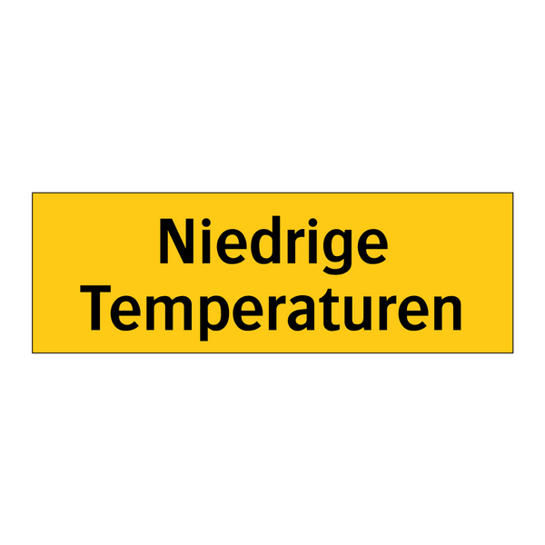 Niedrige Temperaturen