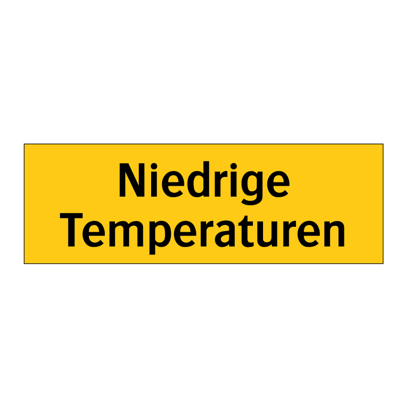 Niedrige Temperaturen