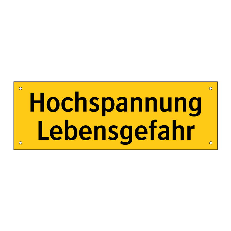 Hochspannung Lebensgefahr