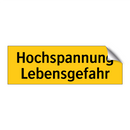 Hochspannung Lebensgefahr