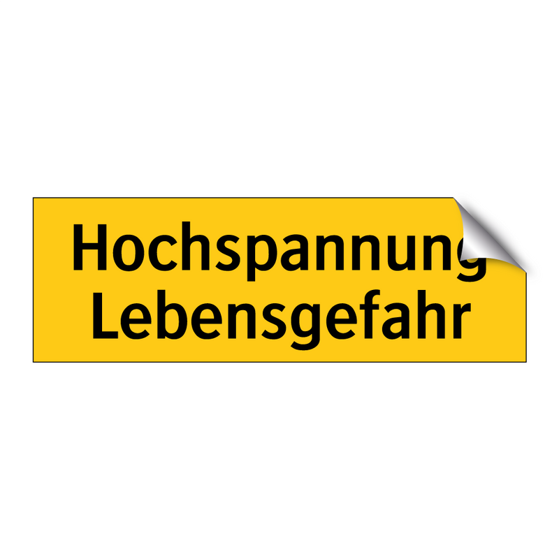 Hochspannung Lebensgefahr