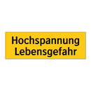 Hochspannung Lebensgefahr