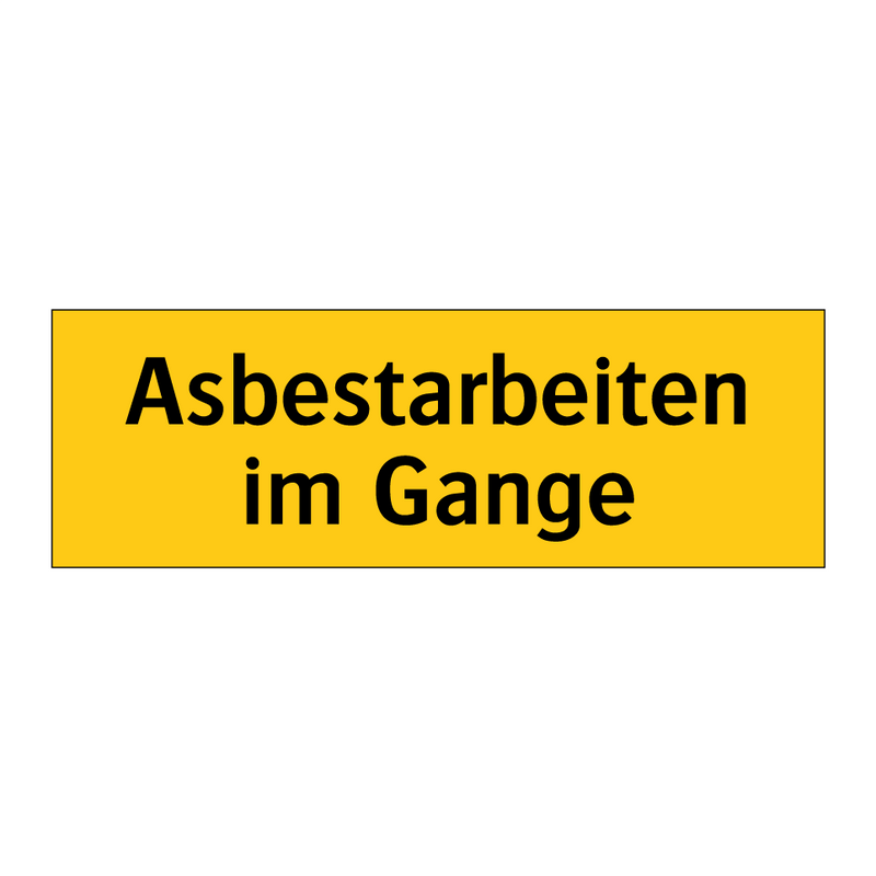 Asbestarbeiten im Gange