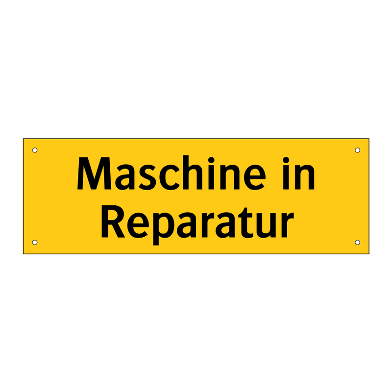 Maschine in Reparatur