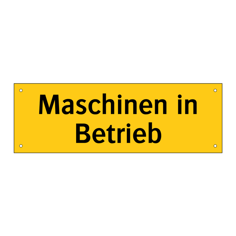 Maschinen in Betrieb