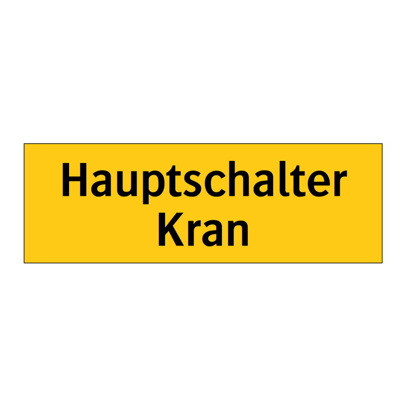 Hauptschalter Kran