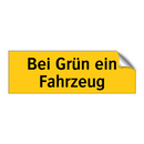 Bei Grün ein Fahrzeug