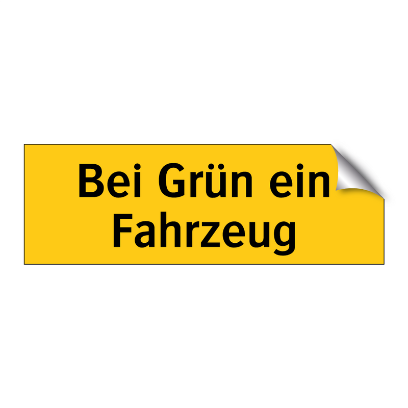 Bei Grün ein Fahrzeug
