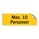 Max. 10 Personen