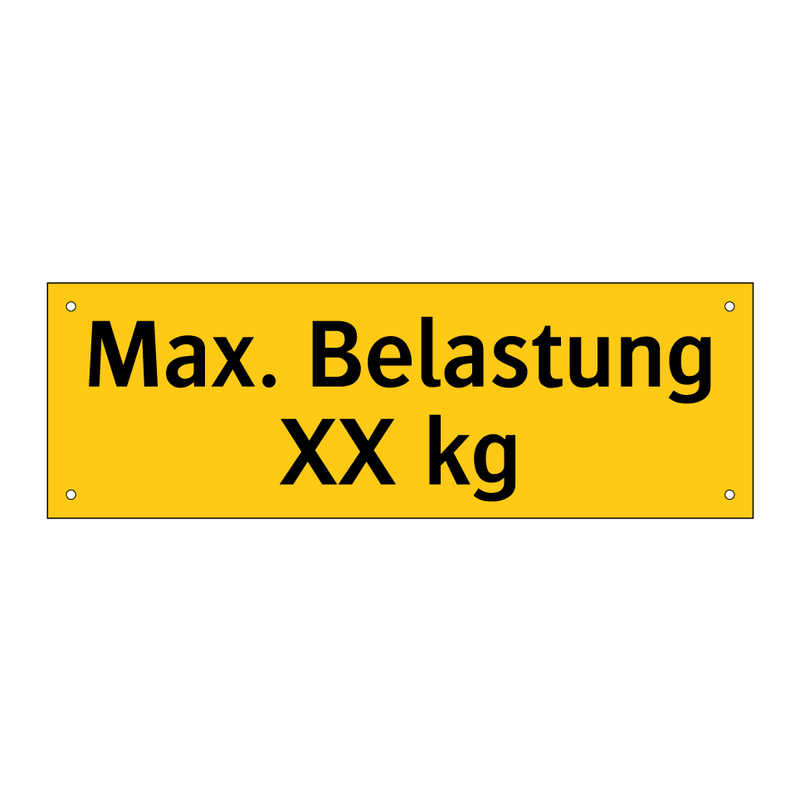 Max. Belastung XX kg