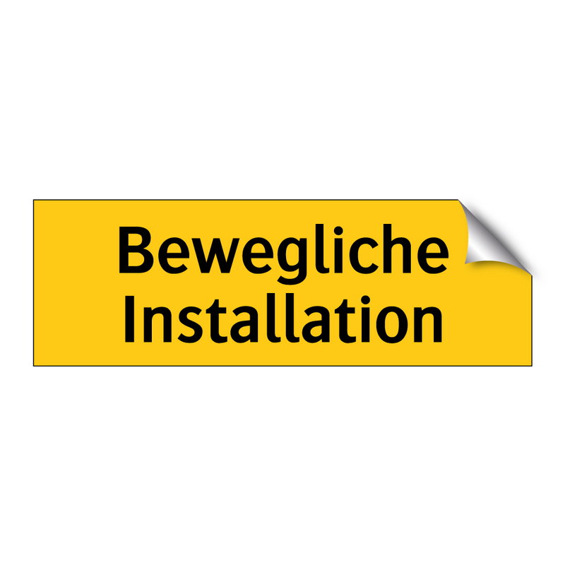 Bewegliche Installation