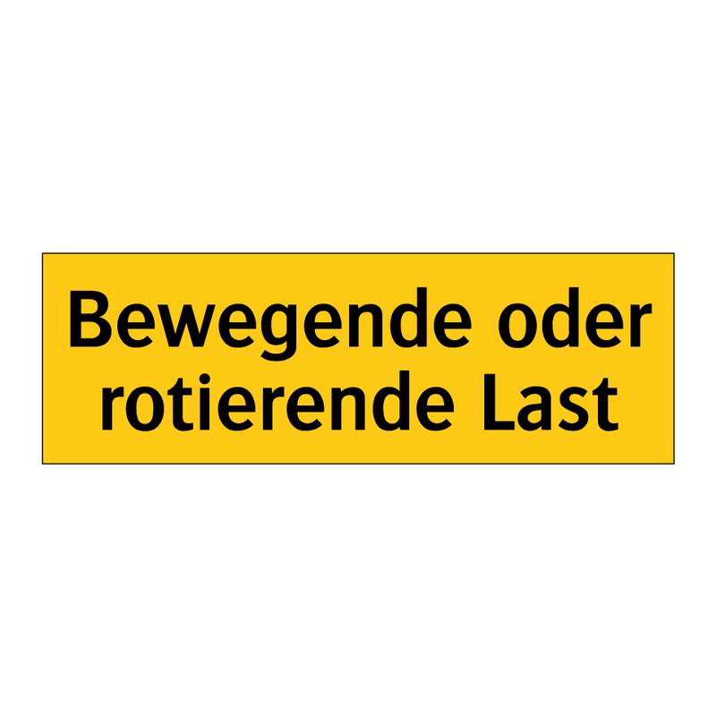 Bewegende oder rotierende Last