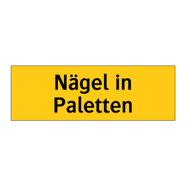 Nägel in Paletten