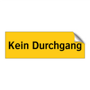 Kein Durchgang