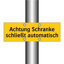 Achtung Schranke schließt automatisch