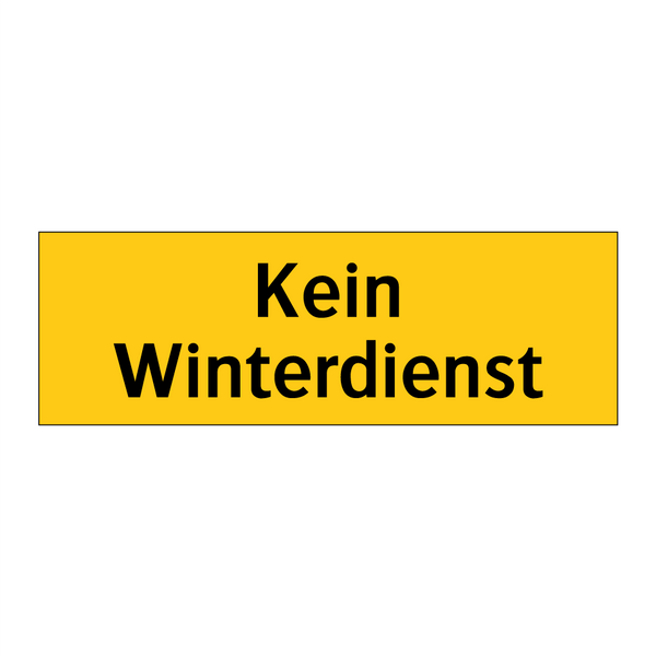 Kein Winterdienst