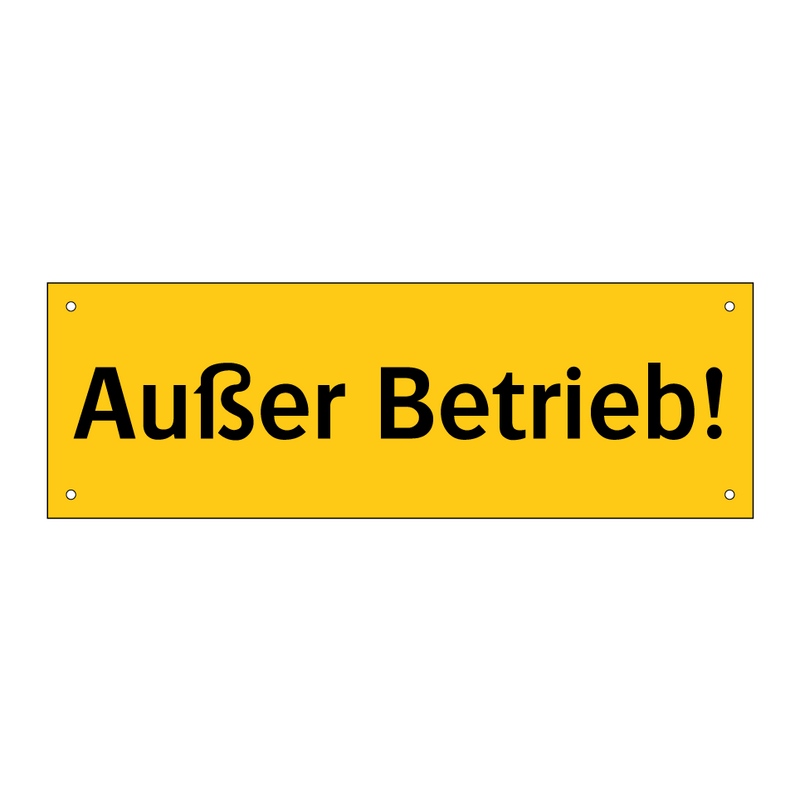 Außer Betrieb!