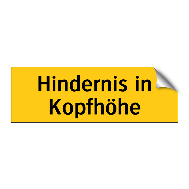 Hindernis in Kopfhöhe