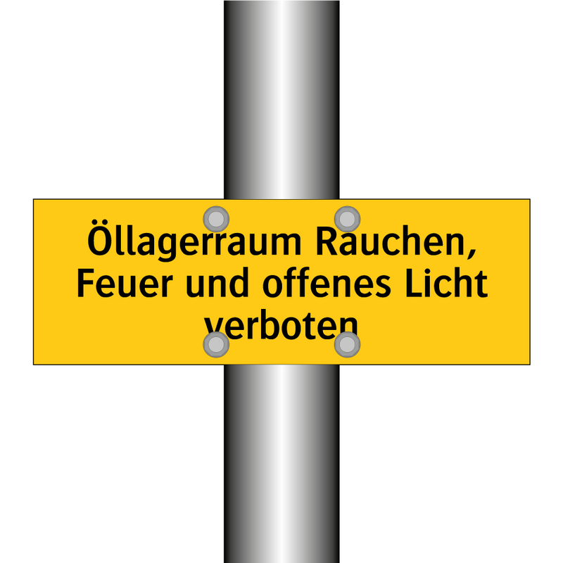 Öllagerraum Rauchen, Feuer und offenes Licht verboten