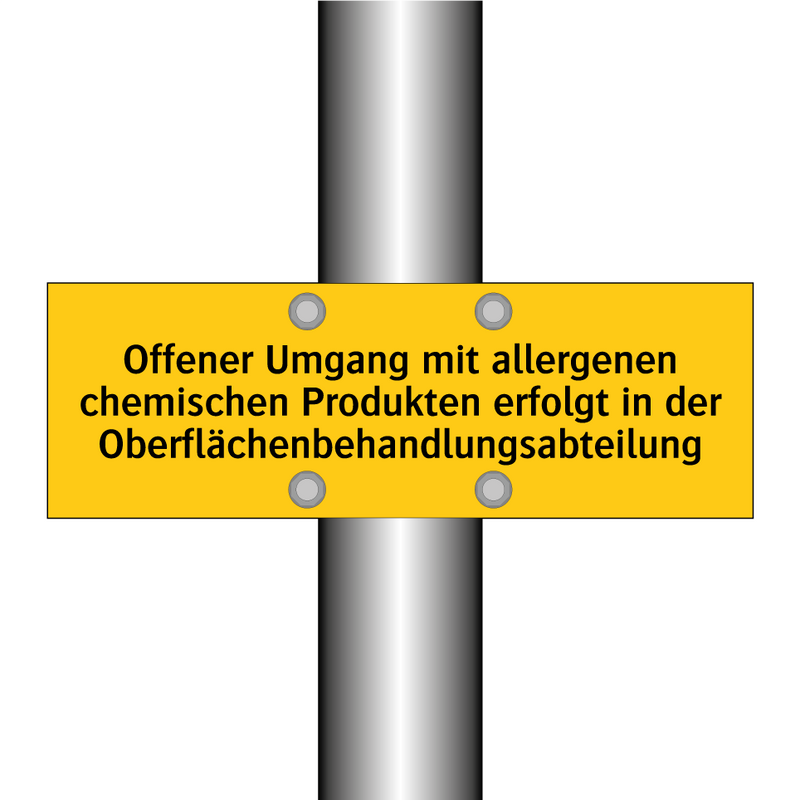 Offener Umgang mit allergenen chemischen Produkten erfolgt in der Oberflächenbehandlungsabteilung