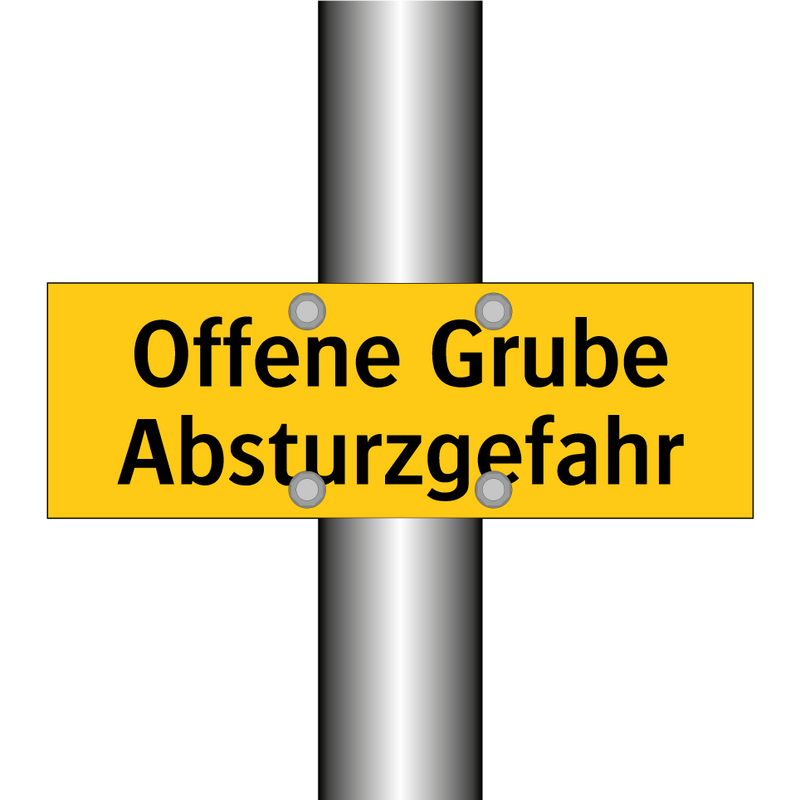 Offene Grube Absturzgefahr
